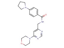 N-{[6-(4-morpholinyl)-4-pyrimidinyl]methyl}-4-(1-pyrrolidinyl)benzamide