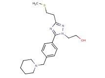 2-{3-[2-(methylthio)ethyl]-5-[4-(piperidin-1-ylmethyl)phenyl]-1H-1,2,4-triazol-1-yl}ethanol