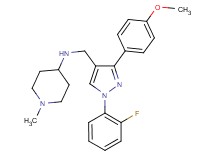 N-{[1-(2-fluorophenyl)-3-(4-methoxyphenyl)-1H-pyrazol-4-yl]methyl}-1-methyl-4-piperidinamine