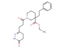 ethyl 1-[3-(6-oxo-1,4,5,6-tetrahydro-3-pyridazinyl)propanoyl]-3-(2-phenylethyl)-3-piperidinecarboxylate