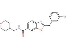 2-(3-chlorobenzyl)-N-(tetrahydro-2H-pyran-4-ylmethyl)-1,3-benzoxazole-6-carboxamide