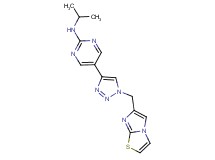 5-[1-(imidazo[2,1-b][1,3]thiazol-6-ylmethyl)-1H-1,2,3-triazol-4-yl]-N-isopropylpyrimidin-2-amine