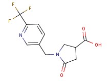 5-oxo-1-{[6-(trifluoromethyl)pyridin-3-yl]methyl}pyrrolidine-3-carboxylic acid