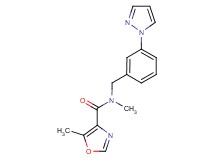 N,5-dimethyl-N-[3-(1H-pyrazol-1-yl)benzyl]-1,3-oxazole-4-carboxamide