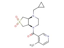 (4aR*,7aS*)-1-(cyclopropylmethyl)-4-[(4-methyl-3-pyridinyl)carbonyl]octahydrothieno[3,4-b]pyrazine 6,6-dioxide