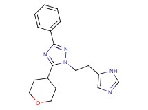 1-[2-(1H-imidazol-5-yl)ethyl]-3-phenyl-5-(tetrahydro-2H-pyran-4-yl)-1H-1,2,4-triazole