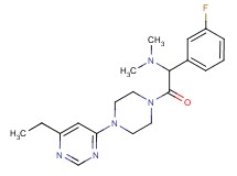 2-[4-(6-ethyl-4-pyrimidinyl)-1-piperazinyl]-1-(3-fluorophenyl)-N,N-dimethyl-2-oxoethanamine