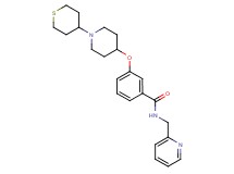 N-(2-pyridinylmethyl)-3-{[1-(tetrahydro-2H-thiopyran-4-yl)-4-piperidinyl]oxy}benzamide