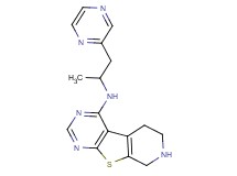 N-[1-methyl-2-(2-pyrazinyl)ethyl]-5,6,7,8-tetrahydropyrido[4',3':4,5]thieno[2,3-d]pyrimidin-4-amine dihydrochloride