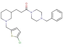1-benzyl-4-(3-{1-[(5-chloro-2-thienyl)methyl]-3-piperidinyl}propanoyl)piperazine