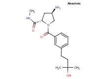 (4R)-4-amino-1-[3-(3-hydroxy-3-methylbutyl)benzoyl]-N-methyl-L-prolinamide