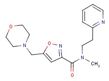 N-methyl-5-(morpholin-4-ylmethyl)-N-(2-pyridin-2-ylethyl)isoxazole-3-carboxamide