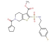 methyl 6-(1-cyclopenten-1-ylcarbonyl)-2-({[2-(4-fluorophenyl)ethyl]amino}sulfonyl)-4,5,6,7-tetrahydrothieno[2,3-c]pyridine-3-carboxylate