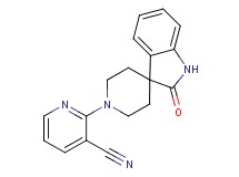 2-(2-oxo-1,2-dihydro-1'H-spiro[indole-3,4'-piperidin]-1'-yl)nicotinonitrile