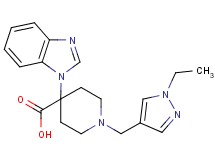 4-(1H-benzimidazol-1-yl)-1-[(1-ethyl-1H-pyrazol-4-yl)methyl]piperidine-4-carboxylic acid