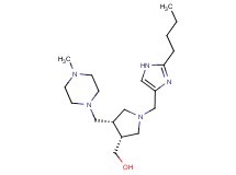 {(3R*,4R*)-1-[(2-butyl-1H-imidazol-4-yl)methyl]-4-[(4-methylpiperazin-1-yl)methyl]pyrrolidin-3-yl}methanol