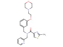 2-methyl-N-{3-[2-(4-morpholinyl)ethoxy]benzyl}-N-(2-pyridinylmethyl)-1,3-thiazole-4-carboxamide