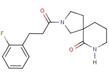 2-[3-(2-fluorophenyl)propanoyl]-2,7-diazaspiro[4.5]decan-6-one