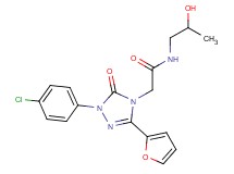 2-[1-(4-chlorophenyl)-3-(2-furyl)-5-oxo-1,5-dihydro-4H-1,2,4-triazol-4-yl]-N-(2-hydroxypropyl)acetamide
