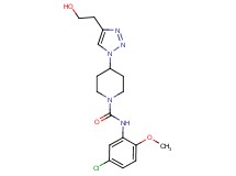 N-(5-chloro-2-methoxyphenyl)-4-[4-(2-hydroxyethyl)-1H-1,2,3-triazol-1-yl]-1-piperidinecarboxamide