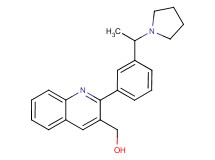 {2-[3-(1-pyrrolidin-1-ylethyl)phenyl]quinolin-3-yl}methanol