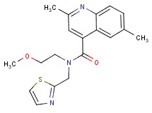 N-(2-methoxyethyl)-2,6-dimethyl-N-(1,3-thiazol-2-ylmethyl)quinoline-4-carboxamide