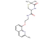 6,6-dimethyl-N-{2-[(2-methylquinolin-8-yl)oxy]ethyl}-5-oxothiomorpholine-3-carboxamide