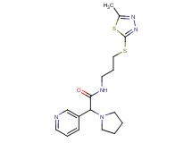 N-{3-[(5-methyl-1,3,4-thiadiazol-2-yl)thio]propyl}-2-pyridin-3-yl-2-pyrrolidin-1-ylacetamide