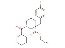 ethyl 1-(cyclohexylcarbonyl)-3-(4-fluorobenzyl)-3-piperidinecarboxylate
