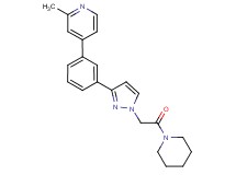 2-methyl-4-(3-{1-[2-oxo-2-(1-piperidinyl)ethyl]-1H-pyrazol-3-yl}phenyl)pyridine