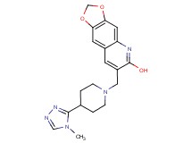 7-{[4-(4-methyl-4H-1,2,4-triazol-3-yl)-1-piperidinyl]methyl}[1,3]dioxolo[4,5-g]quinolin-6-ol