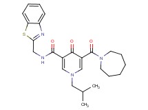 5-(1-azepanylcarbonyl)-N-(1,3-benzothiazol-2-ylmethyl)-1-isobutyl-4-oxo-1,4-dihydro-3-pyridinecarboxamide