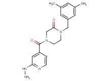 1-(3,5-dimethylbenzyl)-4-[2-(methylamino)isonicotinoyl]-2-piperazinone