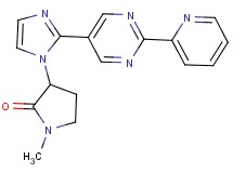 1-methyl-3-[2-(2-pyridin-2-ylpyrimidin-5-yl)-1H-imidazol-1-yl]pyrrolidin-2-one