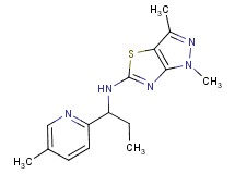 1,3-dimethyl-N-[1-(5-methylpyridin-2-yl)propyl]-1H-pyrazolo[3,4-d][1,3]thiazol-5-amine