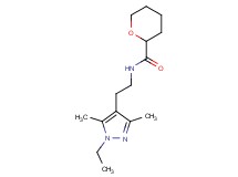 N-[2-(1-ethyl-3,5-dimethyl-1H-pyrazol-4-yl)ethyl]tetrahydro-2H-pyran-2-carboxamide