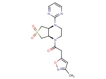 (4aS*,7aR*)-1-[(3-methylisoxazol-5-yl)acetyl]-4-pyrimidin-2-yloctahydrothieno[3,4-b]pyrazine 6,6-dioxide