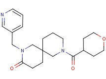 2-(3-pyridinylmethyl)-8-(tetrahydro-2H-pyran-4-ylcarbonyl)-2,8-diazaspiro[5.5]undecan-3-one
