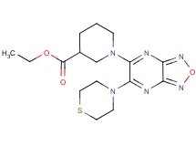 ethyl 1-[6-(4-thiomorpholinyl)[1,2,5]oxadiazolo[3,4-b]pyrazin-5-yl]-3-piperidinecarboxylate