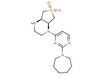 (4aR*,7aS*)-1-(2-azepan-1-ylpyrimidin-4-yl)octahydrothieno[3,4-b]pyrazine 6,6-dioxide