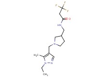 N-({1-[(1-ethyl-5-methyl-1H-pyrazol-4-yl)methyl]pyrrolidin-3-yl}methyl)-3,3,3-trifluoropropanamide