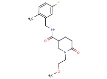 N-(5-fluoro-2-methylbenzyl)-1-(2-methoxyethyl)-6-oxo-3-piperidinecarboxamide