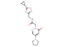 N-[(5-cyclopropyl-1,2,4-oxadiazol-3-yl)methyl]-2-[6-oxo-4-(1-pyrrolidinyl)-1(6H)-pyridazinyl]acetamide