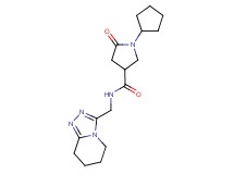 1-cyclopentyl-5-oxo-N-(5,6,7,8-tetrahydro[1,2,4]triazolo[4,3-a]pyridin-3-ylmethyl)-3-pyrrolidinecarboxamide