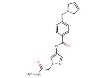 4-(2,5-dihydro-1H-pyrrol-1-ylmethyl)-N-{1-[2-(methylamino)-2-oxoethyl]-1H-pyrazol-4-yl}benzamide