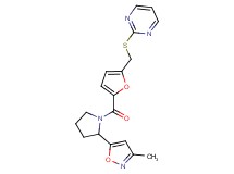 2-{[(5-{[2-(3-methylisoxazol-5-yl)pyrrolidin-1-yl]carbonyl}-2-furyl)methyl]thio}pyrimidine