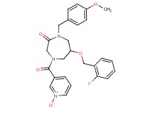 6-[(2-fluorobenzyl)oxy]-1-(4-methoxybenzyl)-4-[(1-oxido-3-pyridinyl)carbonyl]-1,4-diazepan-2-one