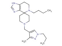 5-butyl-1'-[(3-methyl-1-propyl-1H-pyrazol-4-yl)methyl]-1,5,6,7-tetrahydrospiro[imidazo[4,5-c]pyridine-4,4'-piperidine]