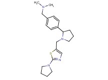N,N-dimethyl-1-(4-{1-[(2-pyrrolidin-1-yl-1,3-thiazol-5-yl)methyl]pyrrolidin-2-yl}phenyl)methanamine