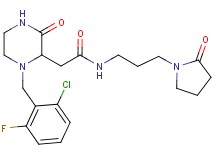 2-[1-(2-chloro-6-fluorobenzyl)-3-oxo-2-piperazinyl]-N-[3-(2-oxo-1-pyrrolidinyl)propyl]acetamide